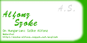 alfonz szoke business card